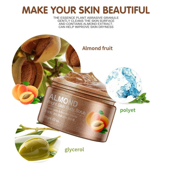 BIOAQUA almond skin facial scrub cleansing face cream Hydrating face Scrub Exfoliating Lotion Mud Exfoliating Gel Cosmetics