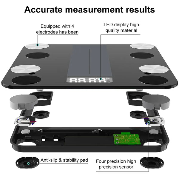 INSMART Body Weight Scale Bathroom Scale Digital Body Weight Balance Smart Scale Body Composition Smart Floor Scales BMI