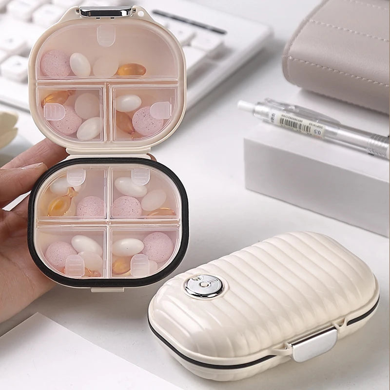 Alwafore Portable Pill Box Lightweight 7 Days Medicine Pill Organizer Sealed Storage Box Mini Pill Box