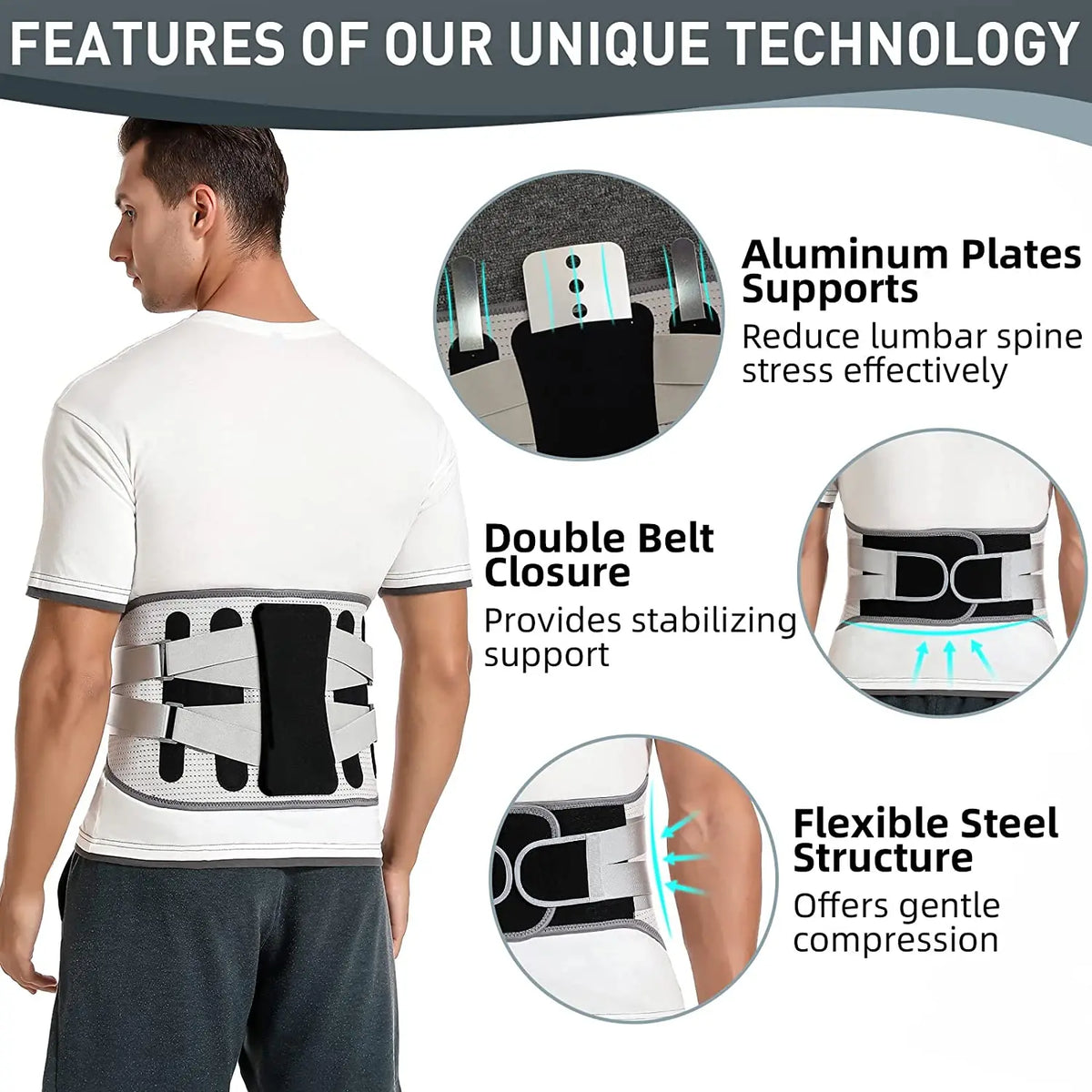 Lumbar Support Belt with Magnets