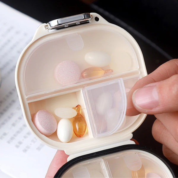 Alwafore Portable Pill Box Lightweight 7 Days Medicine Pill Organizer Sealed Storage Box Mini Pill Box