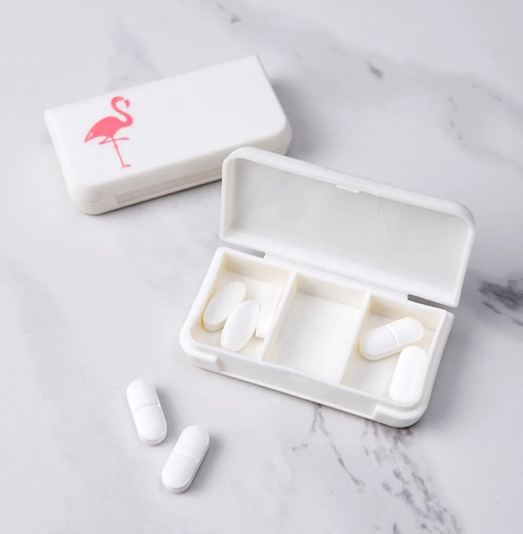 Creative Portable Three-compartment Small Pill Box Mini Pill Box Travel Medicine Dispensing Pill Box