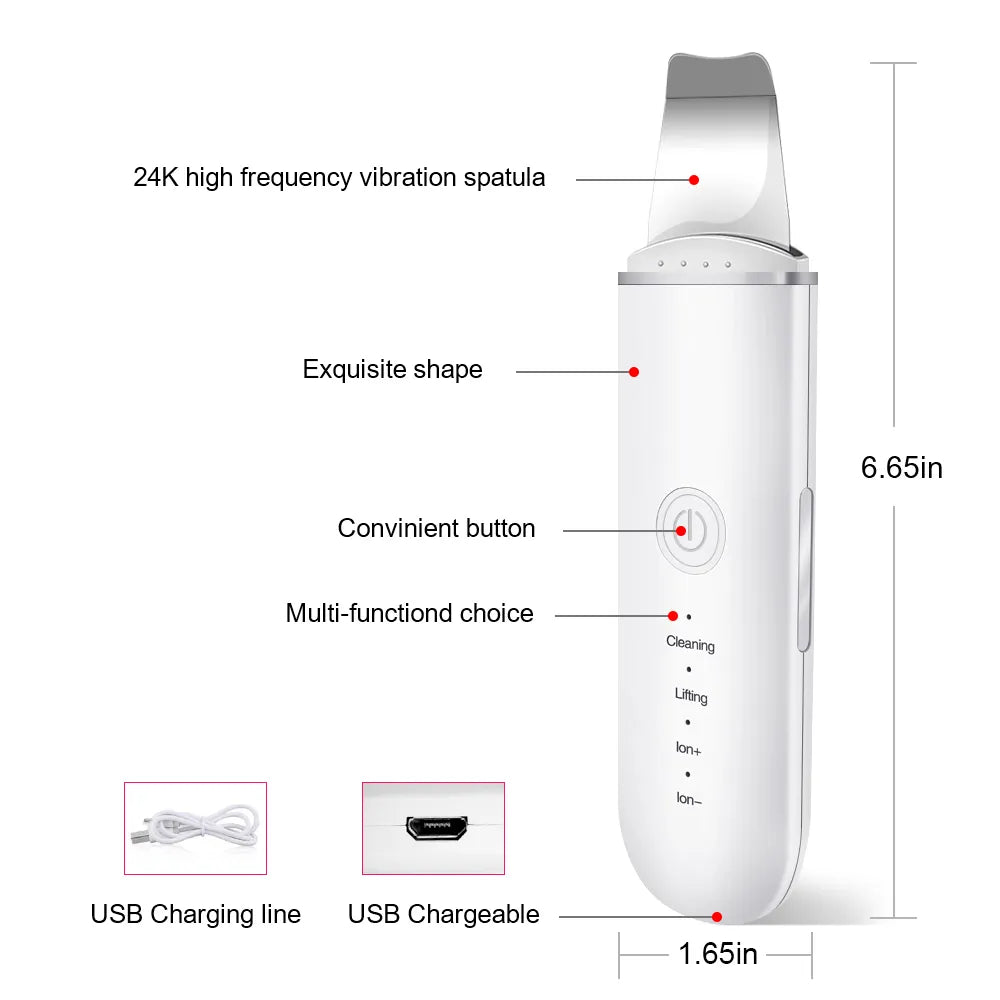 Ultrasonic Facial Skin Scrubber