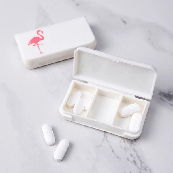 Creative Portable Three-compartment Small Pill Box Mini Pill Box Travel Medicine Dispensing Pill Box